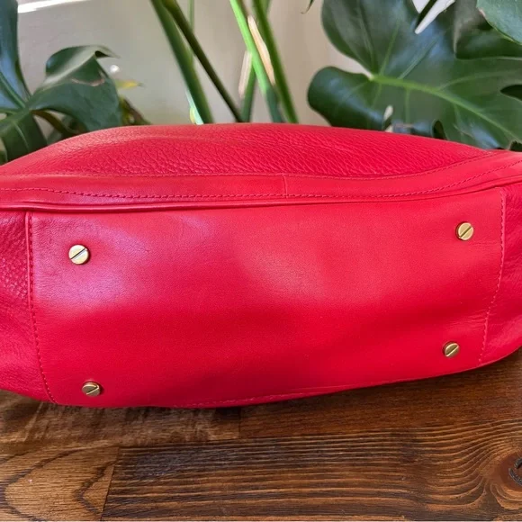 Tory Burch Edye $525 Red Leather Hobo Crossbody